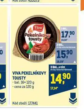 Makro Viva pekelníkovy tousty nabídka
