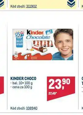 Makro Kinder choco nabídka