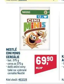 Makro Nestlé cini minis cereálie nabídka