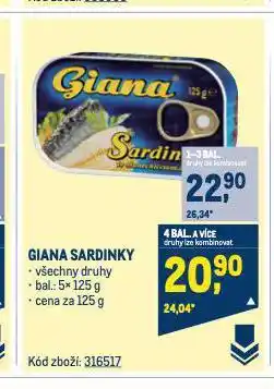 Makro Giana sardinky nabídka