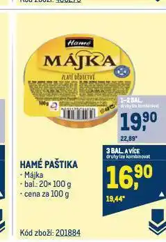 Makro Hamé paštika nabídka