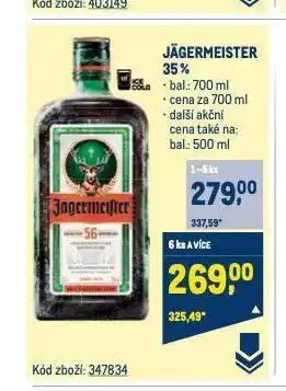 Makro Jagermeister nabídka