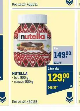 Makro Nutella nabídka