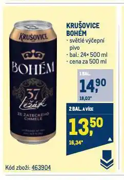 Makro Pivo krušovice bohém nabídka