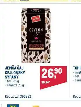 Makro Jemča čaj nabídka
