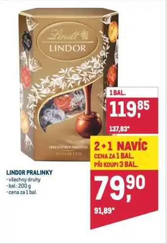 Makro LINDOR PRALINKY nabídka