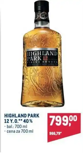 Makro HIGHLAND PARK 12 Y.O 40% nabídka