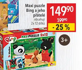 Globus Maxi puzzle Bing a jeho přátelé nabídka