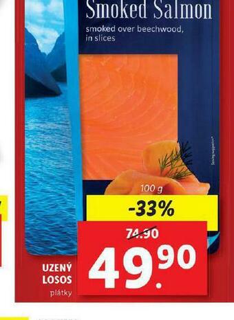 Lidl Uzený losos nabídka