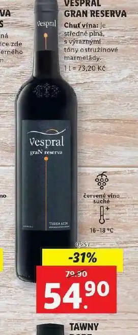 Lidl Vespral gran reserva nabídka