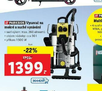 Lidl Vysavač na mokré a suché vysávání nabídka