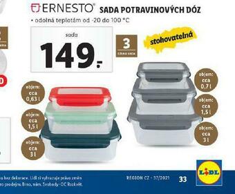 Lidl Sada potravinových dóz nabídka