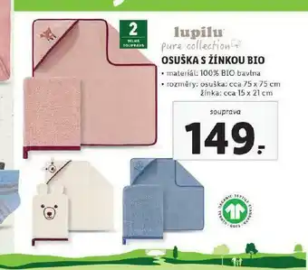 Lidl Osuška s žínkou bio nabídka
