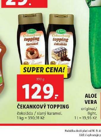 Lidl Čekankový topping nabídka