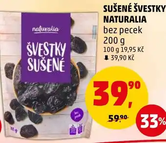 Penny Market SUŠENÉ ŠVESTKY NATURALIA bez pecek 200 g nabídka