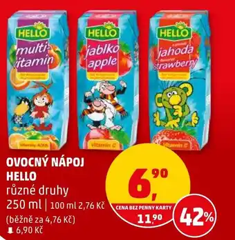 Penny Market OVOCNÝ NÁPOJ HELLO nabídka