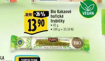 Bio kakaové hořické trubičky