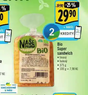 Albert Bio super sandwich nabídka