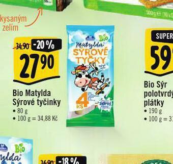 Albert Bio matylda sýrové tyčinky nabídka