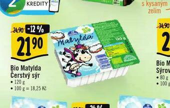 Albert Bio matylda čerstvý sýr nabídka