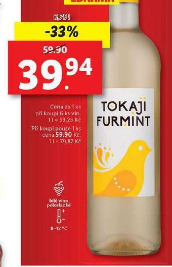 Lidl Tokaji furmint nabídka