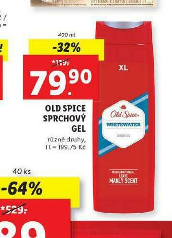 Lidl Old spice sprchový gel nabídka