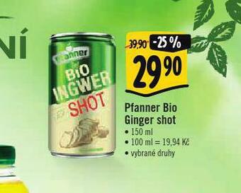 Albert Pfanner bio ginger shot nabídka