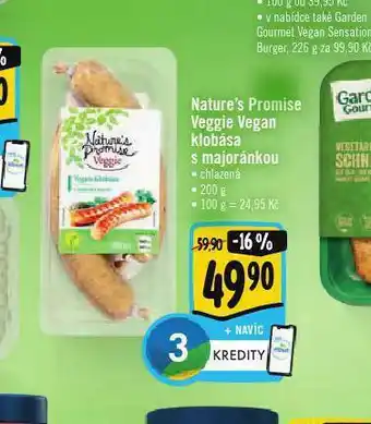 Albert Vegan klobása s majoránkou nabídka