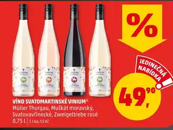 Penny Market VÍNO SVATOMARTINSKÉ VINIUM nabídka