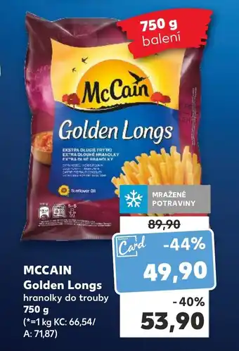 Kaufland MCCAIN Golden Longs hranolky do trouby 750 g nabídka