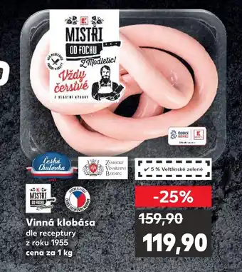 Kaufland Vinná klobása nabídka