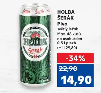 Kaufland HOLBA ŠERÁK Pivo nabídka