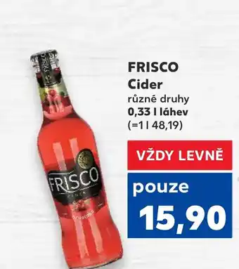 Kaufland FRISCO Cider nabídka