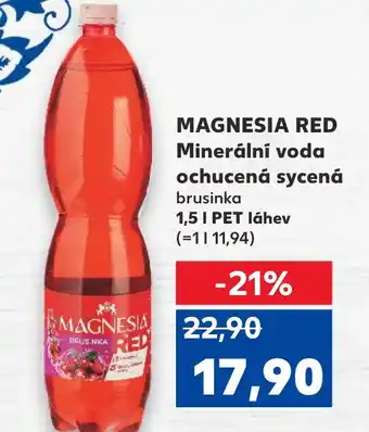 Kaufland MAGNESIA RED Minerální voda ochucená sycená nabídka