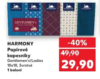 Kaufland HARMONY Papírové kapesníky nabídka