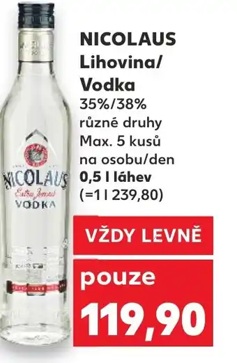 NICOLAUS Lihovina/ Vodka 35%/38%