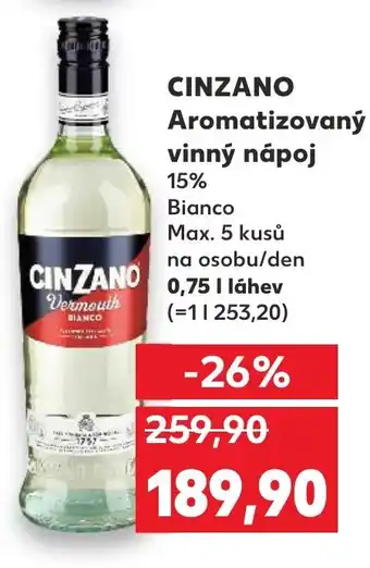 Kaufland CINZANO Aromatizovaný vinný nápoj nabídka