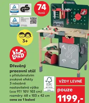 Kaufland Dřevěný pracovní stůl nabídka