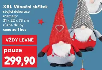 XXL Vánoční skřítek stojící dekorace rozměry: