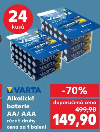 Kaufland Alkalické baterie AA/AAA nabídka