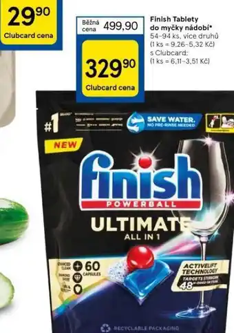 Tesco Finish tablety do myčky nabídka
