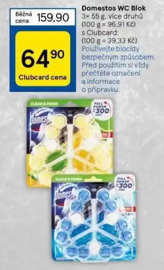 Tesco Domestos wc blok nabídka