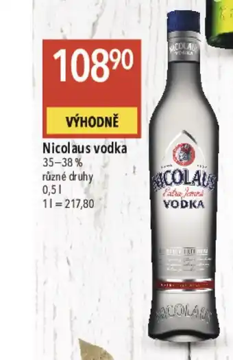 Globus Nicolaus vodka nabídka