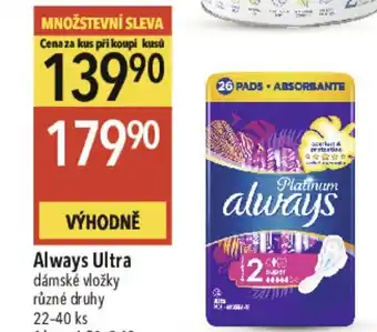 Globus Always Ultra dámské vložky nabídka