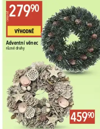 Globus Adventní věnec různé druhy nabídka