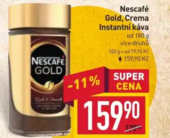 Billa Nescafé Gold, Crema Instantní káva nabídka
