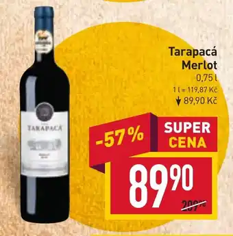 Billa Tarapacá Merlot nabídka