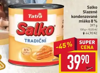 Billa Salko Slazené kondenzované mléko 8% nabídka