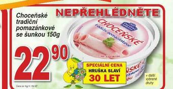 Lidl Choceňské tradiční pomazánkové se šunkou nabídka