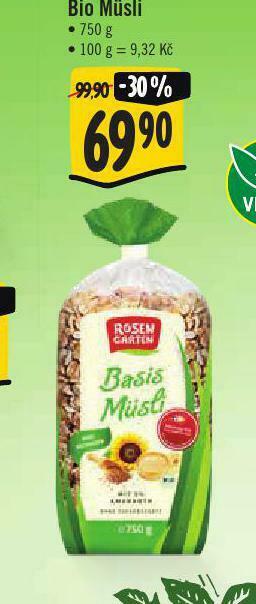 Jip Bio müsli nabídka